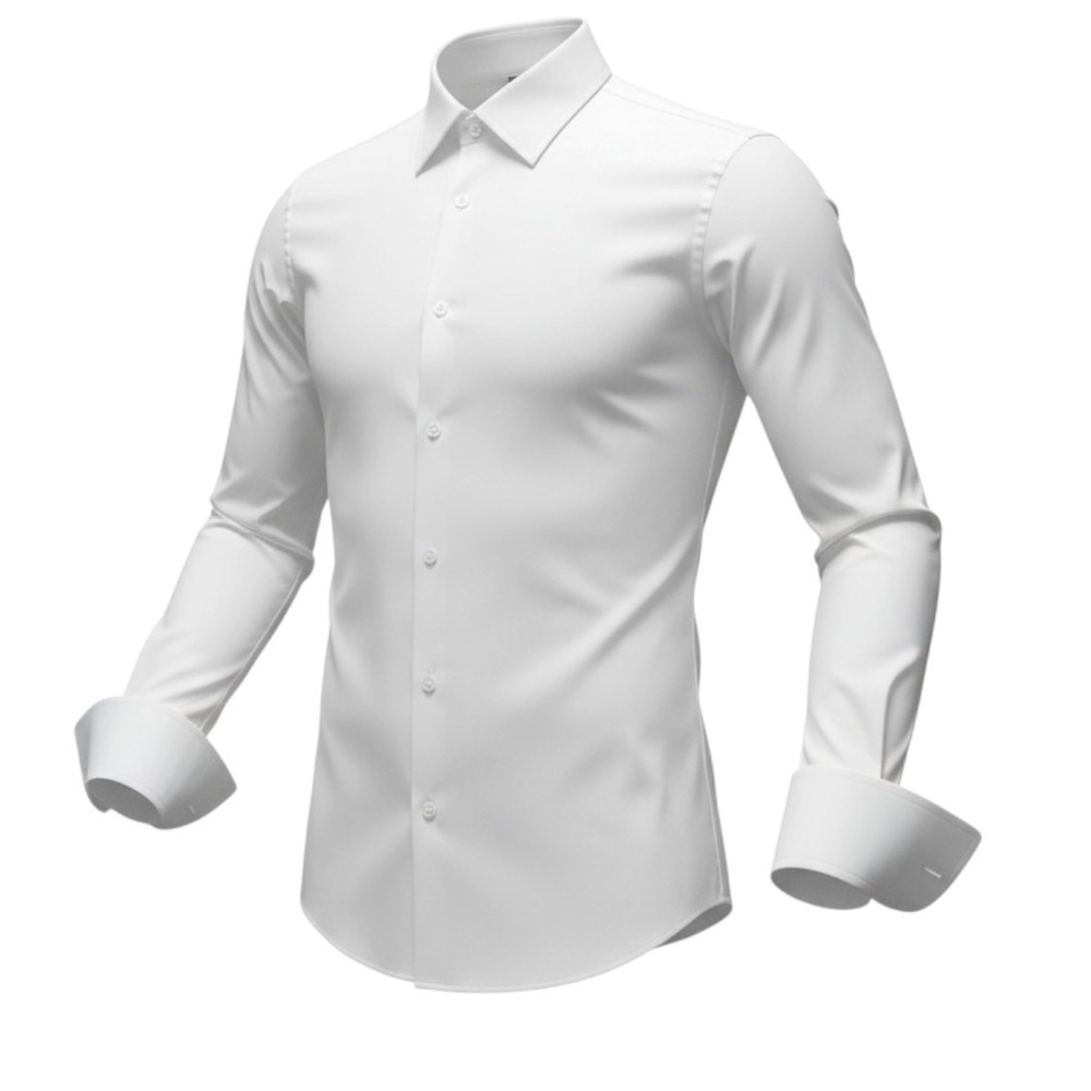 TOM FORD White Cotton Poplin Dress Shirt 42 16.5 French Cuff Made in Italy